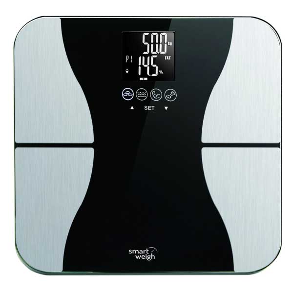smart weigh body fat digital precision scale with tempered glass